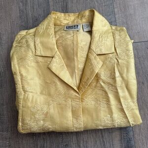 Vintage Chico design Gold Floral Women's blouse